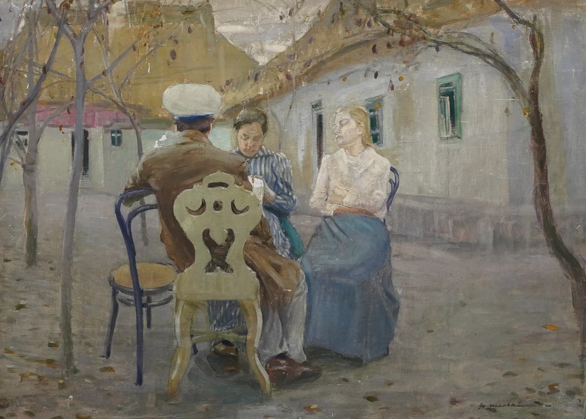 В саду